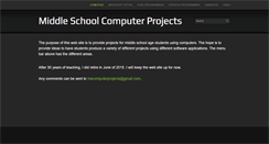 Desktop Screenshot of middleschoolcomputerprojects.org