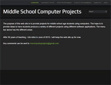 Tablet Screenshot of middleschoolcomputerprojects.org